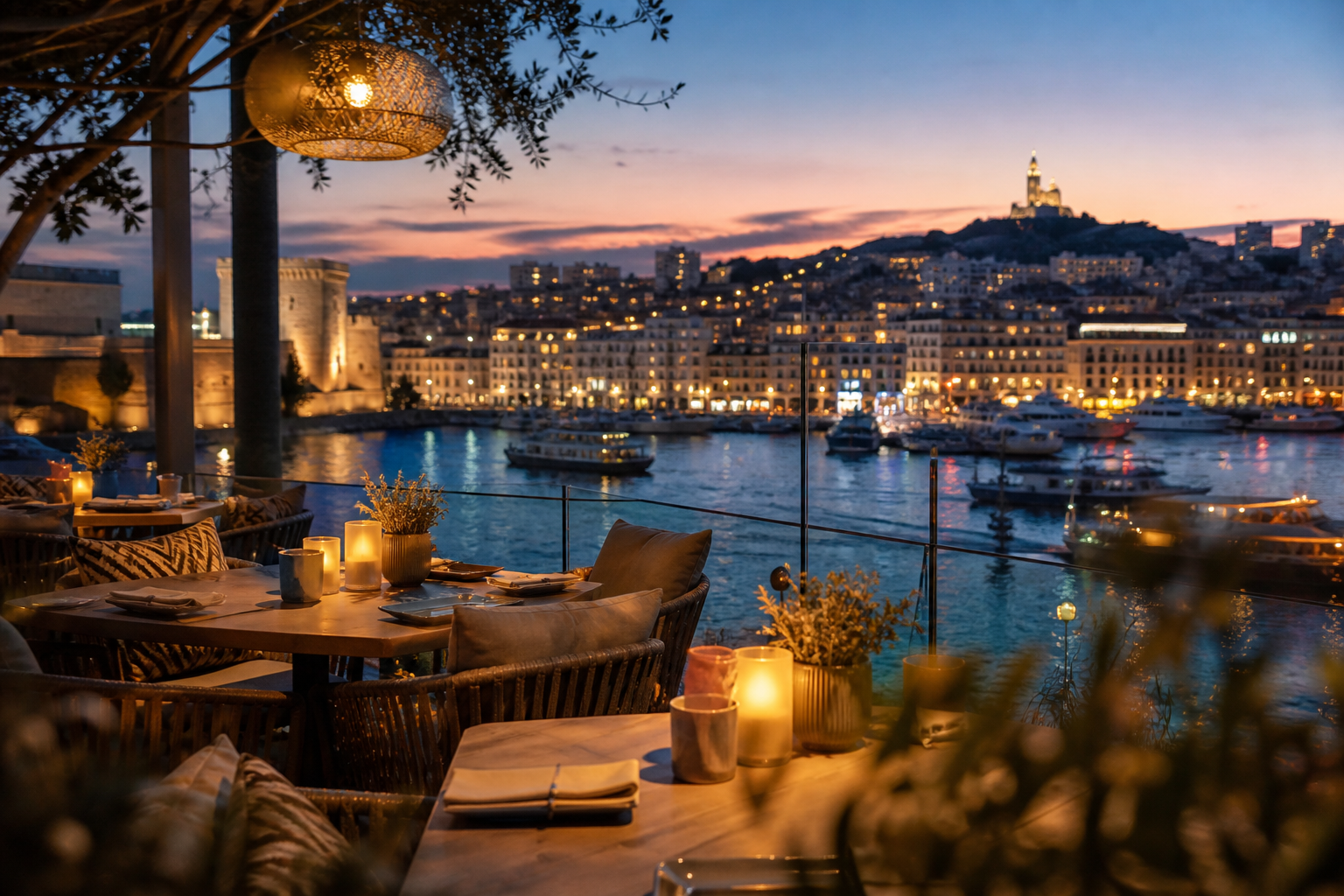 Vue du port depuis Lasagerie Marseille